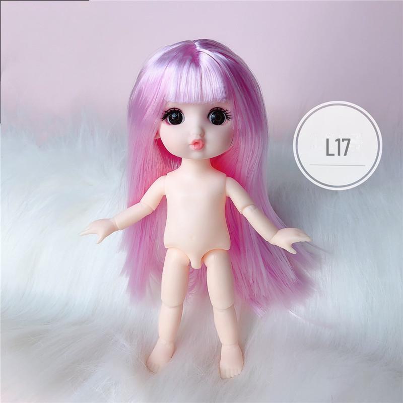 

17 см 8-точечная кукла BJD с пухлыми губами, реалистичными 3D глазами, 13 шарниров Complete doll (head + body + shoes)