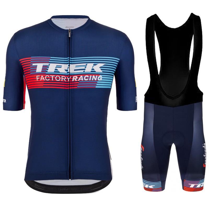 Mens Cycling Jersey Bib Shorts Set Breathable Quick-Dry Short Sleeve Bike Outfit Road Mountain Biking