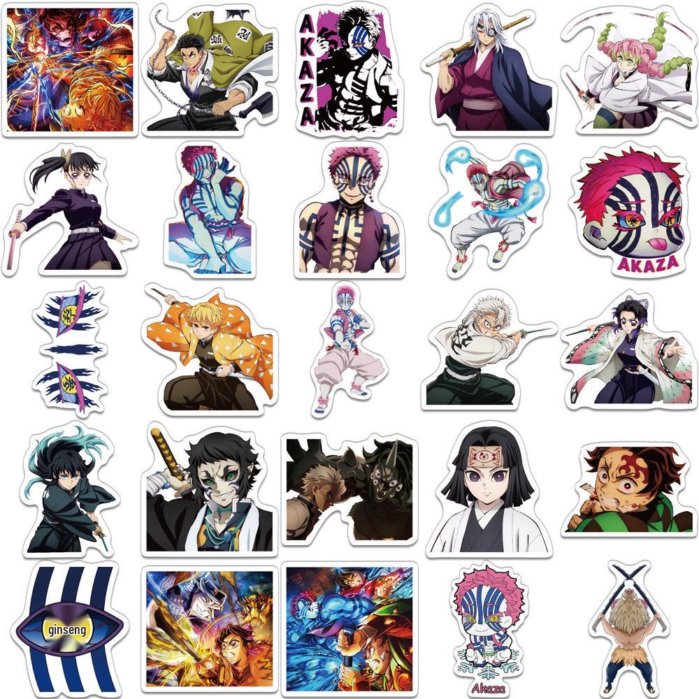 50-Pack Demon Slayer Mugen Train Arc: Akaza's Return DIY Decorative Stickers