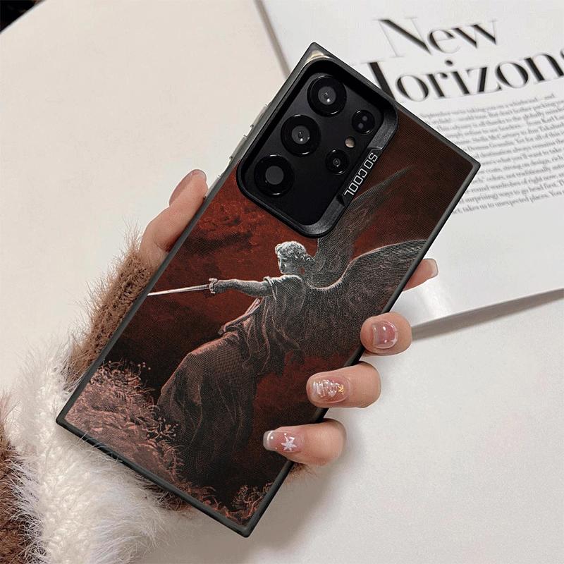 Custodia Antiurto Estetica Arcangelo Michele per Samsung Galaxy S26 Edge S25 Ultra S24 FE S23 Plus S21 Cover Anti Caduta Divertente