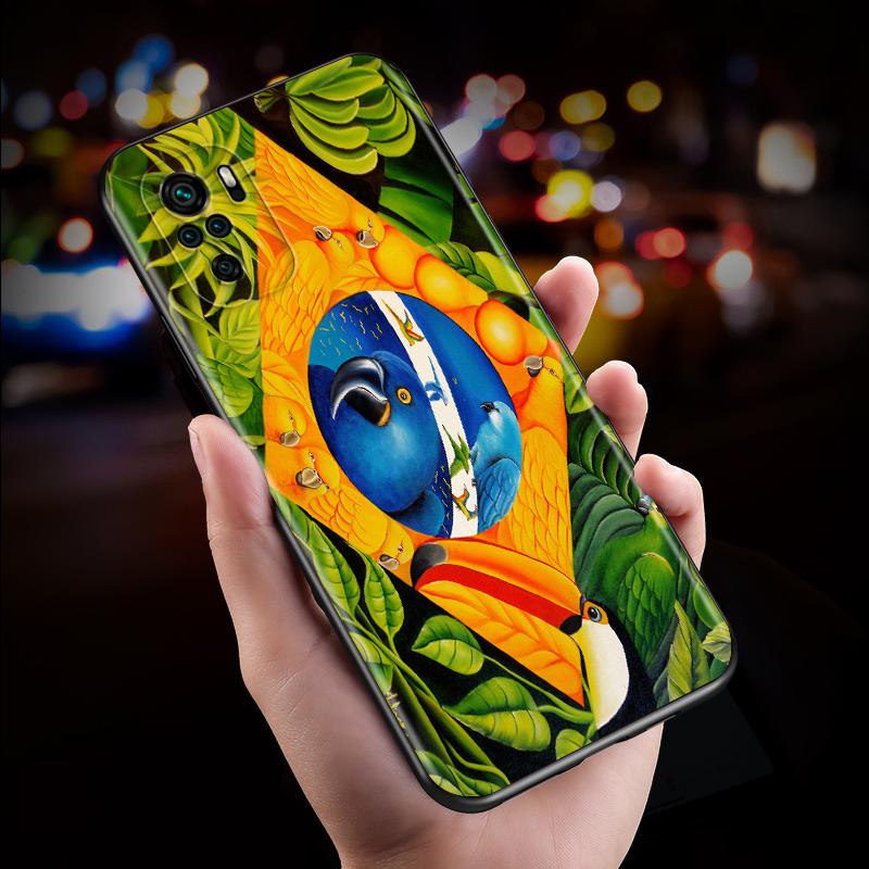 Brazil Brazilian flags Silicone Cover For Xiaomi Redmi Note 10S 10 9 9S 9T 8T 8 7 6 5 Pro Max 5A 4X 4 5G Soft Phone Case