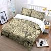 Occult Symbol Pattern Bedding Set Bedding Set (1 Duvet Cover, 2 Pillowcases, Duvet Not Included)