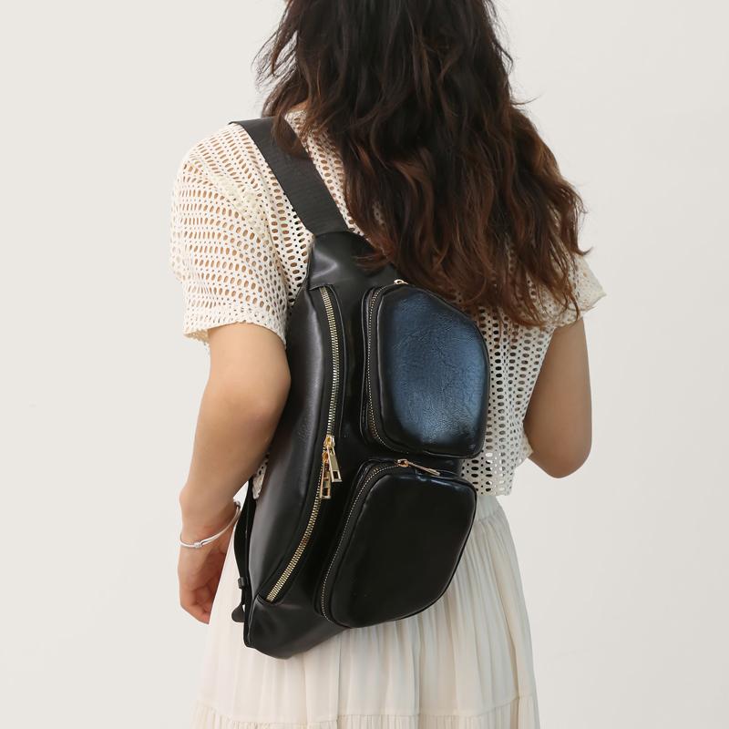 Waist Bag Women's Chest Bag Soft Leather Shoulder Crossbody Bag