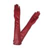 Solid Color Pu Leather Gloves   Mittens Long Gloves  Stage Performance