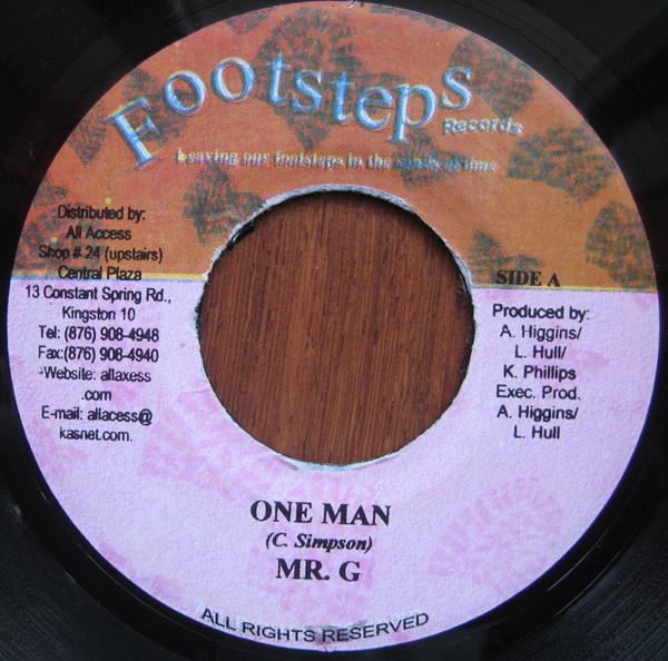 

7inch Record MR. G / MR. VEGAS / LEXXUS - One Man / Good Good NONE Footsteps Recor Jamaica Reggae, Ska & Dub Used