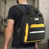 Large Capacity Tool Backpack Waterproof Wear-resistant Heavy Duty Tool Organizer Thickened with Hard Bottom Electrician Tool Bag
