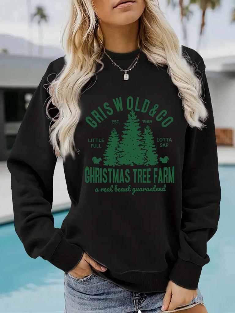 Women's Autumn/Winter Christmas Print Long-Sleeve Hoodie