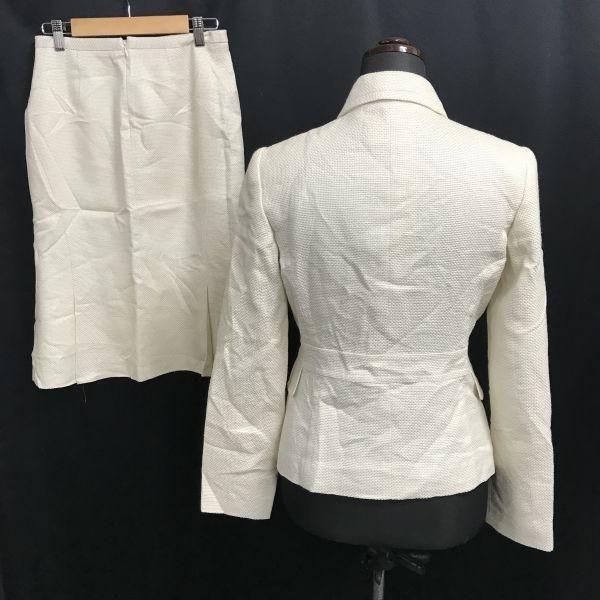 4℃ Made in Japan Damen Kostüm Langrock Anzug Größe 38 M Elfenbein(GEBRAUCHT)