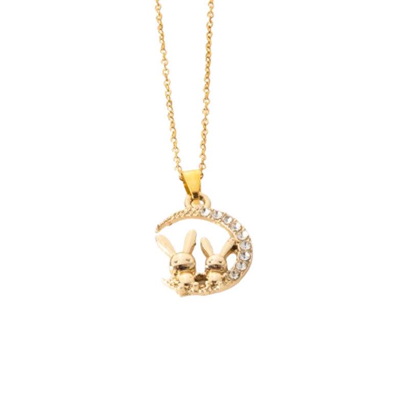 Women's Versatile Titanium Steel Cross Clavicle Necklace - Light Luxury Alloy Pendant