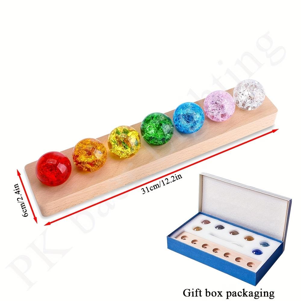 7pcs Spheres LED Night Lighting Crystal Ball Meditation Living Room Decoration Ball Birthday Christmas Mother'S Day Valentine'S Day Graduation Gift