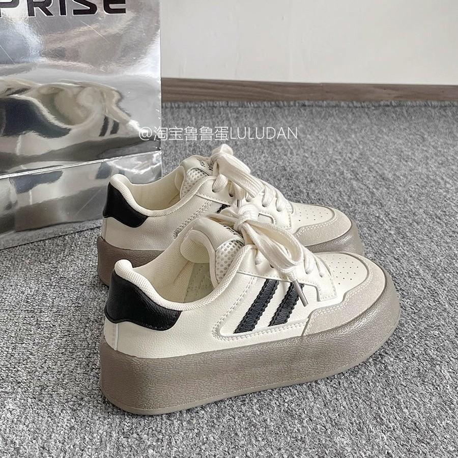 Spring casual board shoes women's 2025 new niche non-collision versatile shoes student party platform white shoes