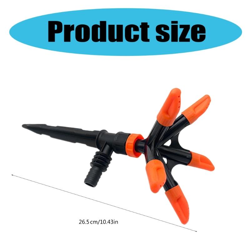 Efficient 5 Arm Sprinkler for Garden Watering Practical Irrigation Nozzle with Nonslip Handle Flower Irrigation Tool