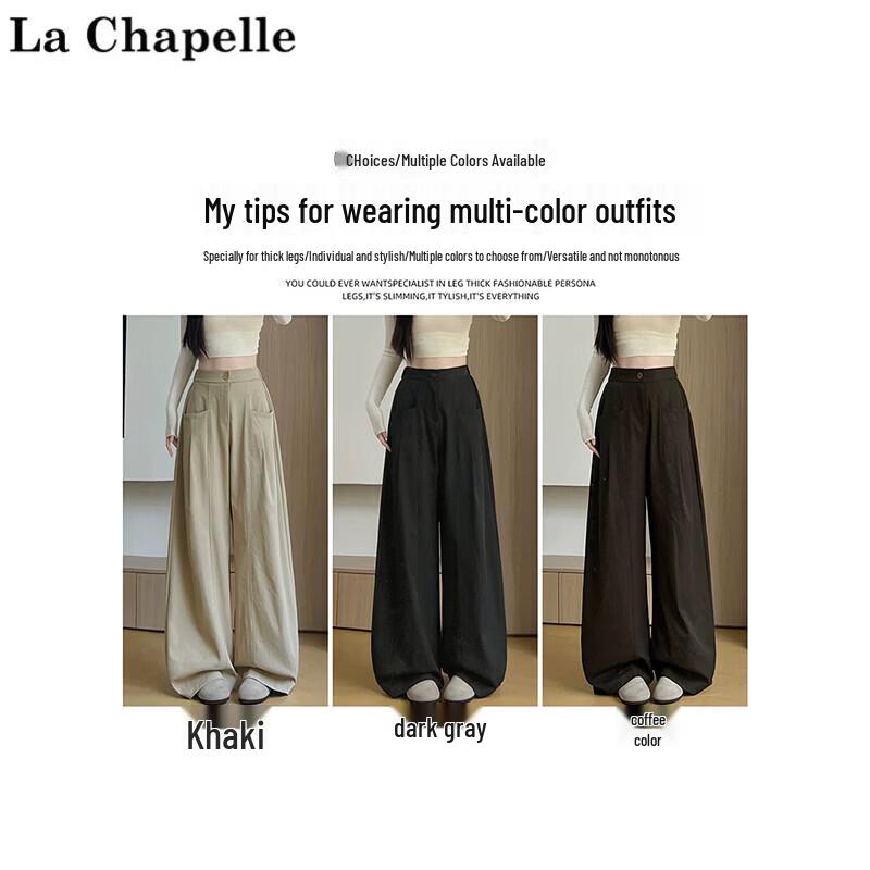 La Chapelle Women's Pleated High-Waisted Wide-Leg Trousers