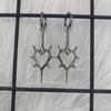 Punk Hip Hop Dangle Earrings Thorn Heart Hoop Earrings Fashion Drop Earrings