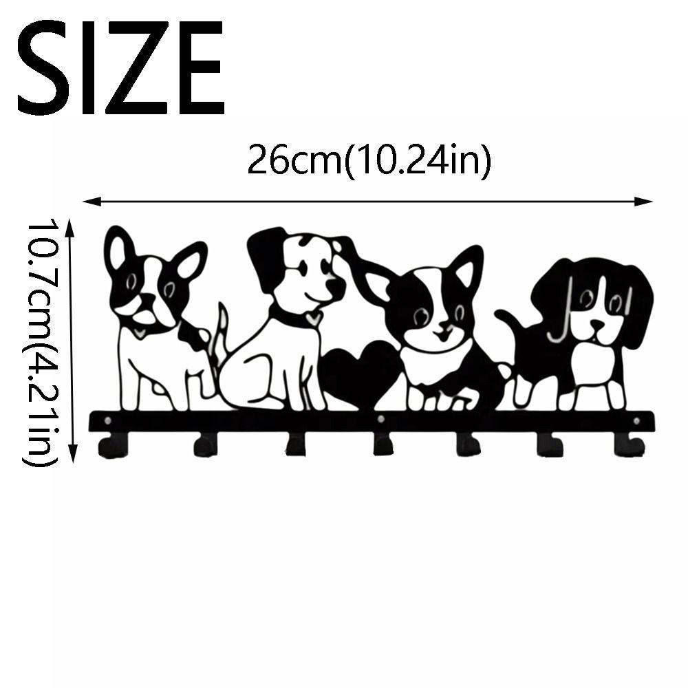 Iron Cartoon Dog Coat Hook Nordic Key Holder Durable Clothes Storage Rack Entryway