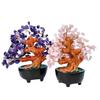 Natural Amethyst Powder Crystal Fortune Tree Office Desktop Ornaments Degaussing Meditation Healing Feng Shui Wedding Home Decor