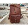 Ledertasche Ziege Herren Rucksack Rucksack Vintage Laptop Braun Umhängetasche Schulter