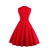 Spring and Autumn Fashion Women's Dress with A Large Swing, Retro Red Polka Dot Mid Length Skirt, Casual Sleeveless Dress