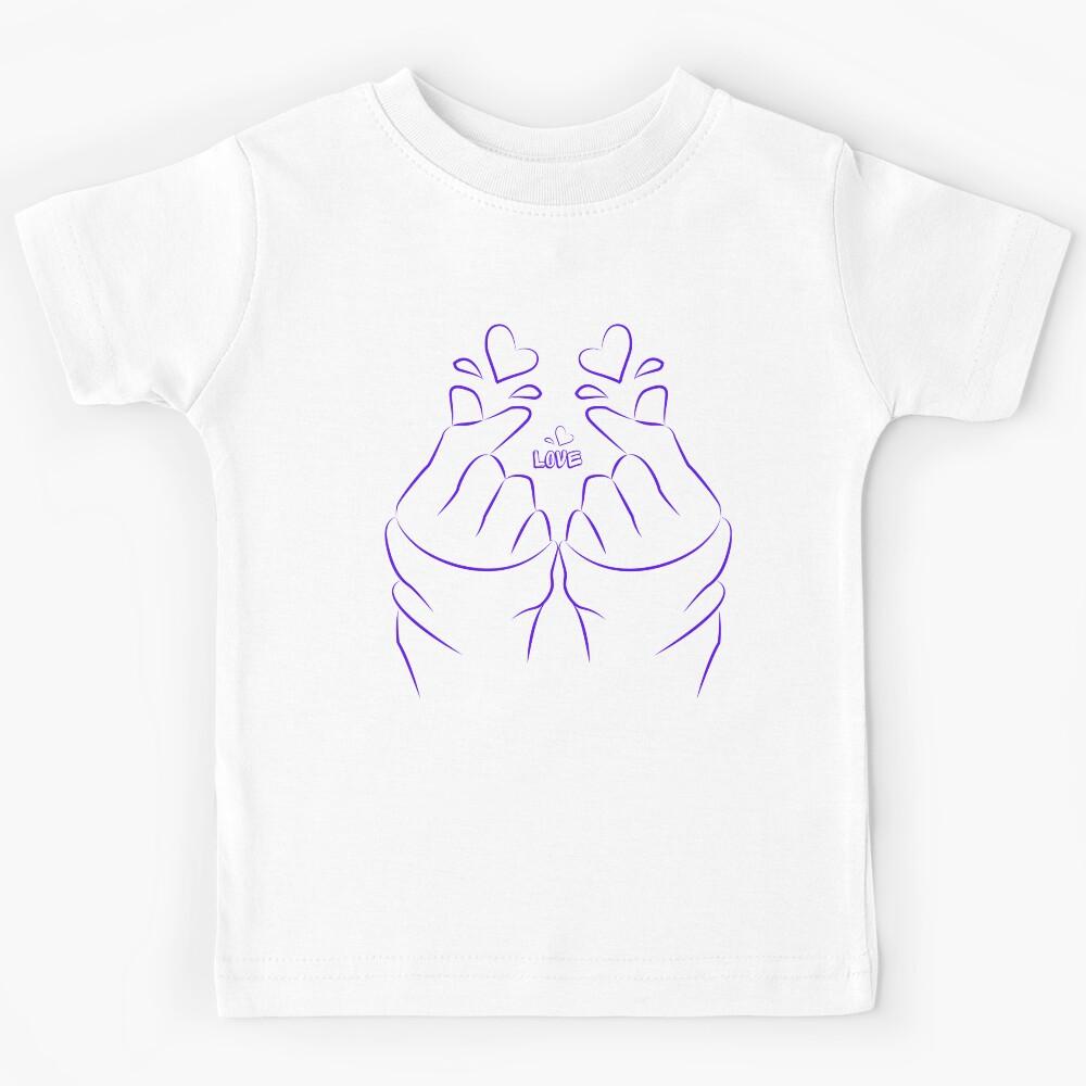 cute finger heart Kids T-Shirt 100