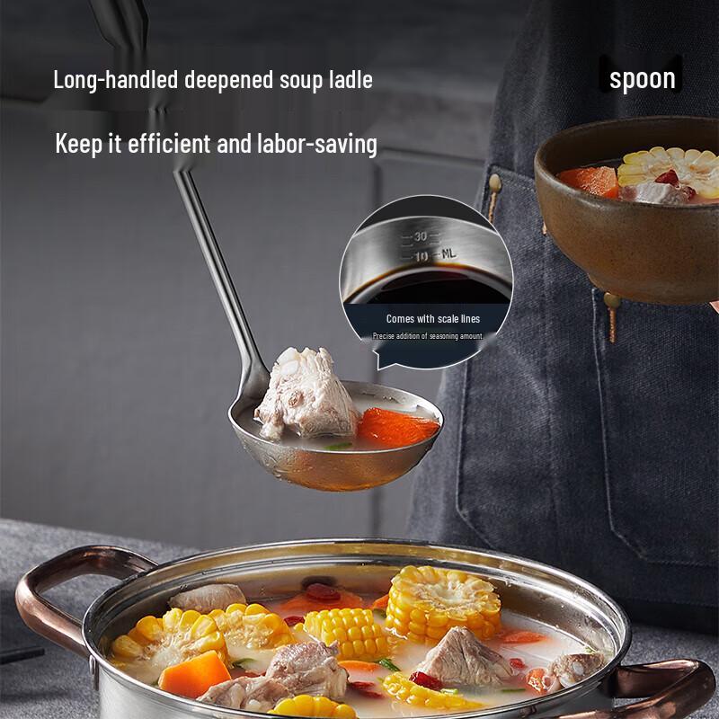 304 Stainless Steel Anti-scald Soup Ladle