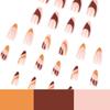 Nail art piece Brown French edge Autumn wear Nail removable Nail art wear Nail art press on nails