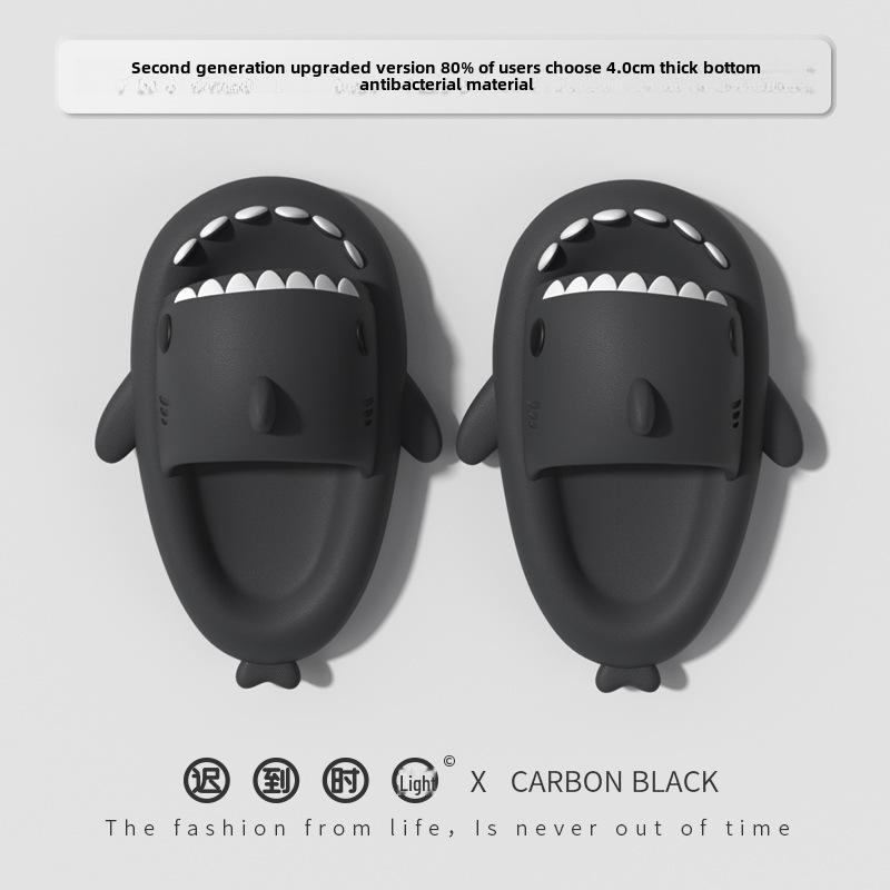 Thick-Soled Shark EVA Slippers for Kids and Parents - Non-Slip, Soft, Indoor Summer Sandals