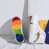 Women Canvas Sneakers Rainbow High Top Canvas Shoes Fashion Summer Sneaker Woman Sneakers Vulcanized Shoes  Flats White Shoes