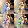 Charming Soft Pvc Bear Keychain In Blue Yellow Pink Green For Gifts