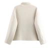 Women's Fashion Loose Zipper Stand Collar Suede Jacket