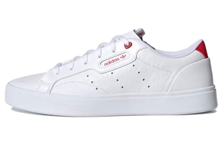 Adidas Wmns Sleek  Heart Embossed - White Scarlet  Women s FZ1829 36