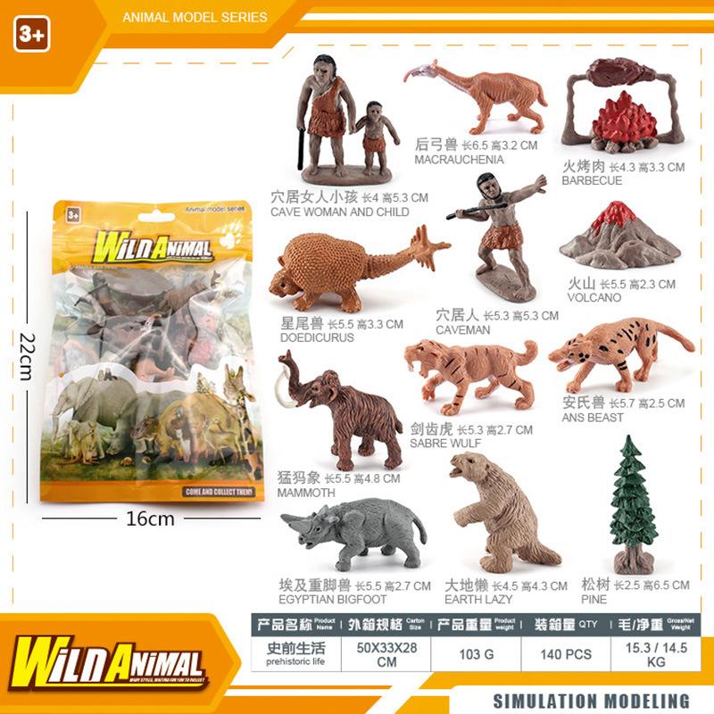 Simulation Prehistoric Creature Model Primate Mammal Skull Tabletop Static Ornament Toy