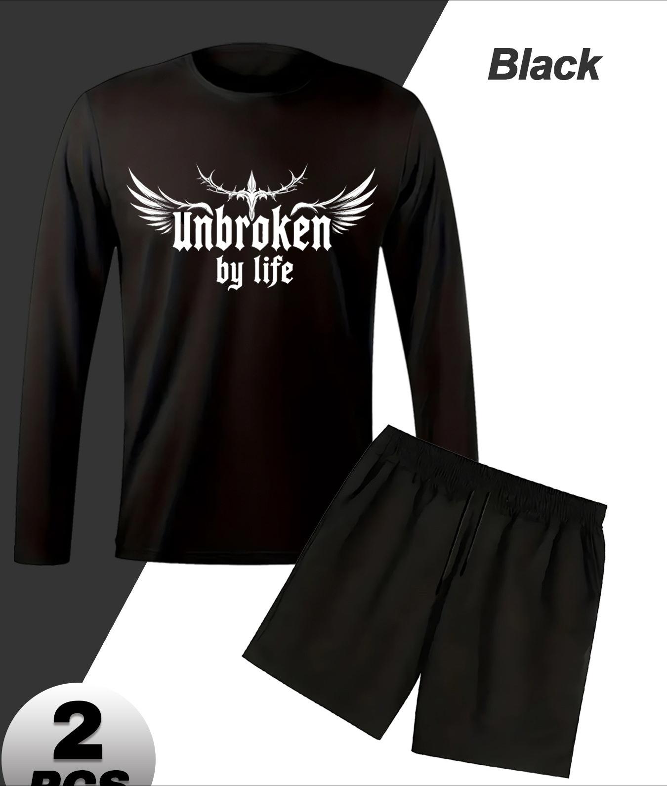 

Men s Quick-Dry Long Sleeve Shorts Set, Moisture-Wicking, Ideal for Hiking & Outdoor Sport XXL чорний