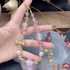 New Year Crystal Beaded Wrist Lanyard & Phone Charm Keychain