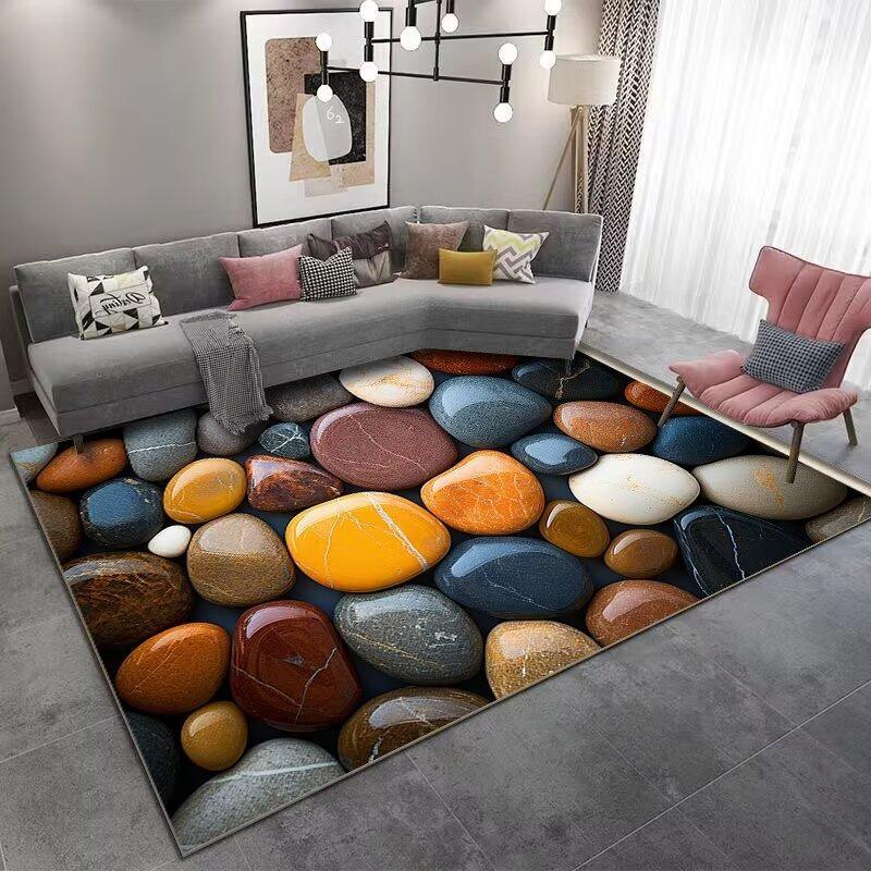 Europa Stil Kopfsteinpflaster Farbe Teppich Wohnzimmer Sofa Schlafzimmer Bettseite Arbeitszimmer Küche Eingangstür Läufer Rutschfest Modernes Dekor Matte