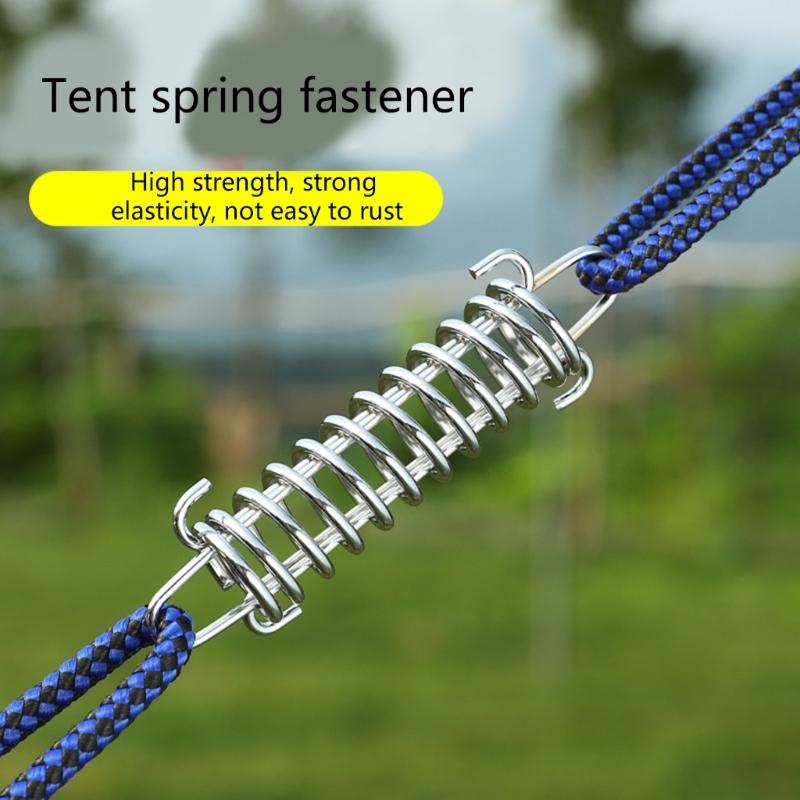 4Pcs Stainless Steel Tent Spring Buckle for Outdoor Camping, Dog Training, Swing