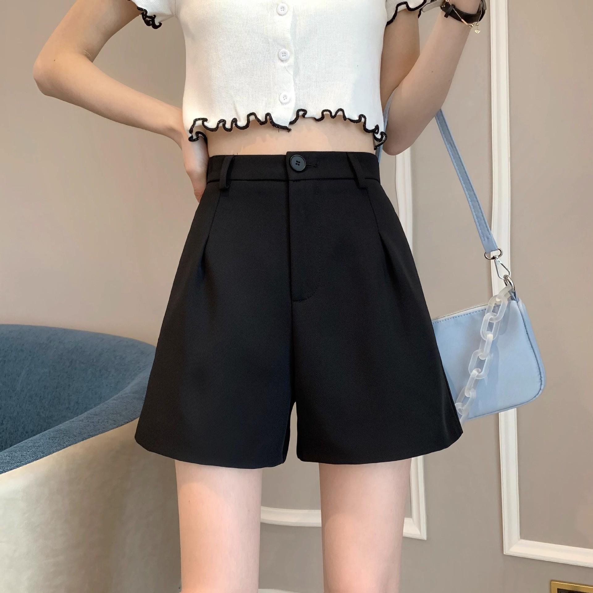 

Women s Summer 2023 High-Waisted Black A-Line Wide-Leg Pants, Plus Size 3XL чорний