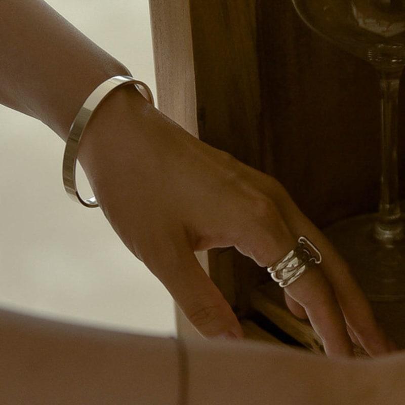 Retro finger Clear (Bangle)_SB265