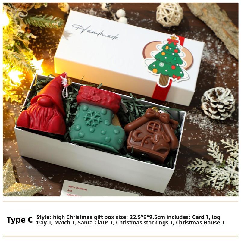 Christmas Scented Candle Gift Box Set, Atmosphere, Home Handcrafted Scented Ornaments, Christmas Gifts