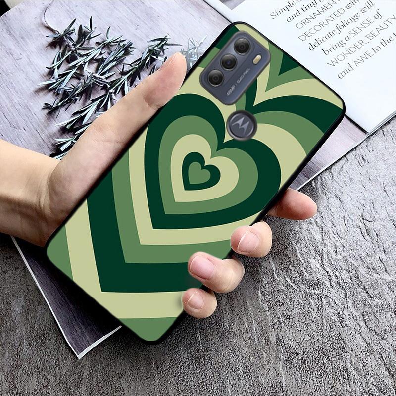 Latte Love Kaffe Hjerte Deksel for Motorola Moto Edge 20 Edge 20 Lite E7 Power E40 E20 One Action G10 G Play G22 G52 G60 E32 G8