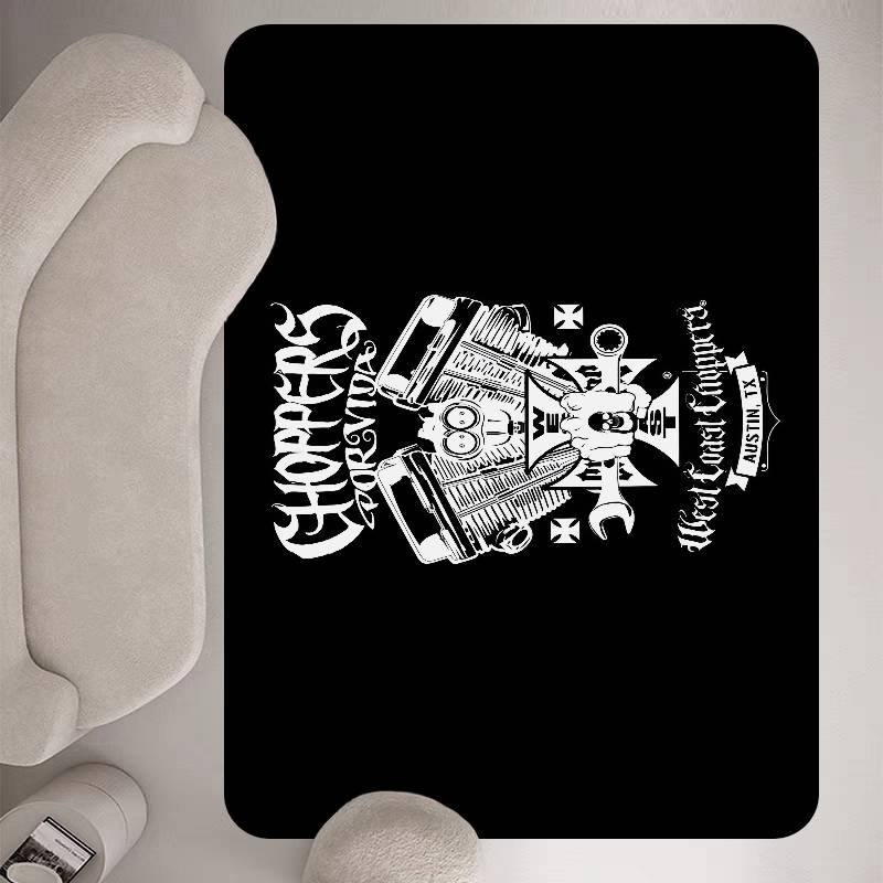 West Coast Choppers Room Mats Retro Multiple Choice Living Room Kitchen Rug Non-Slip Welcome Rug