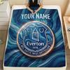 Custom Name,Everton FC Printed Flannel Blanket, soft throw for bedroom sofa, washable, Christmas present, great gift.