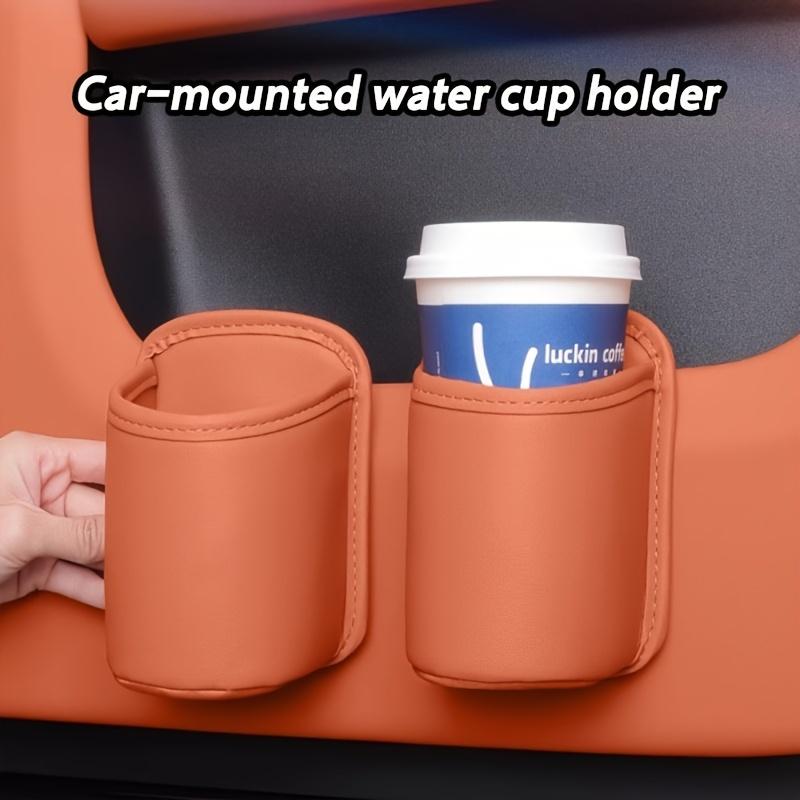 1PC PU leather car cup holder storage box multi-compartment design is suitable for most models