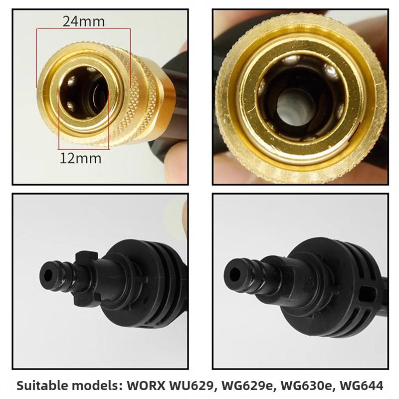 Pressure Car Washer Accessories Washer Surface Cleaning for WORX Nozzle Water Pipe Short Rod Hand Tool Useful Washing Tool Parts