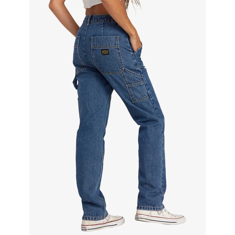 Foreign Trade Original Order RVC * a Stylish Multi-Pocket Workwear Loose Straight-leg Casual All-Matching Jeans Two Colors 1302