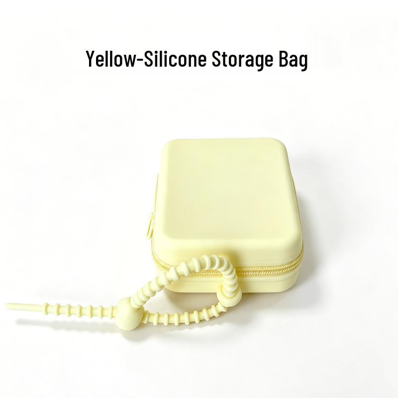 Silicone Macaron Zipper Coin and Cable Bag with Custom Logo In Various Styles