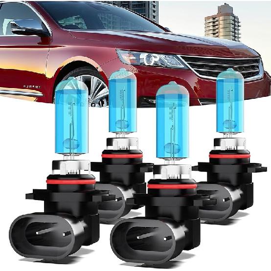 Halogen Headlights Fit For Chevrolet Chevy Impala 2006-2013 Headlight Bulbs,H11/H8/H9 High Beam+ H11/H8/H9 Low Beam+ H11 Fog Light Combo,Plug And