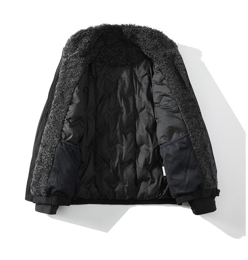 Herren Luxus Bergadler Lammwolle Winter Daunenjacke
