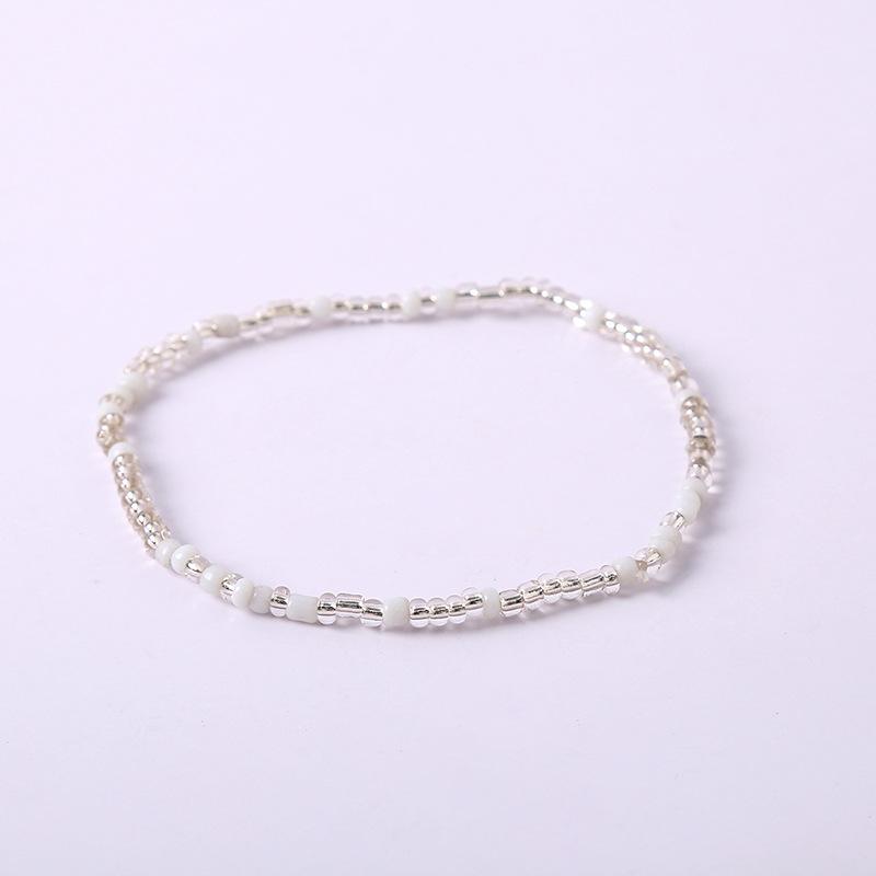 Bracelet de perles de verre, 1 pièce, style Boho, Bracelet de cheville en perles colorées