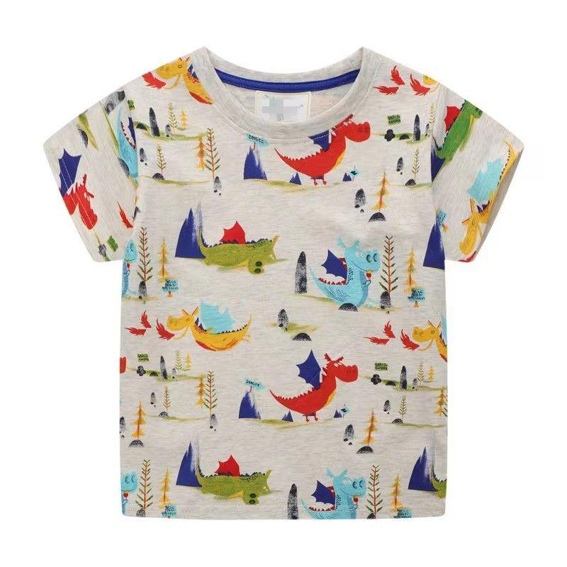 Dinosaur Summer Baby and Infant 3-Year-Old Round Neck Short-Sleeved T-shirt