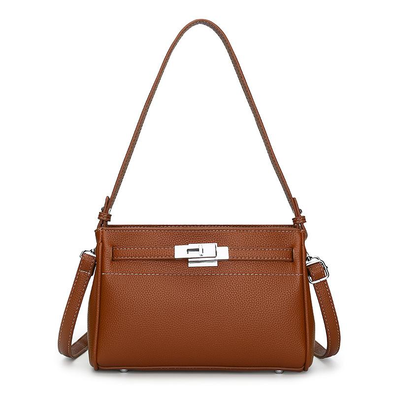 

Women s bag shoulder bag women s new fashionable and simple commuter armpit bag can cross the small square bag светло-коричневого